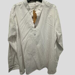 Sailwind size XL cotton/linen white shirt NWT mens longsleeve